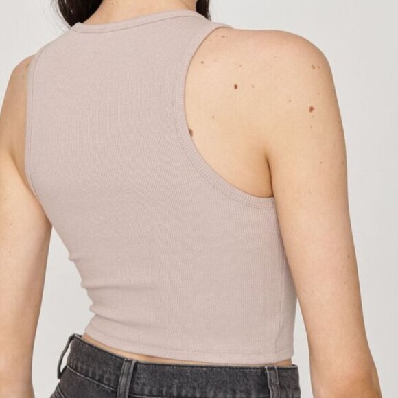 GARAGE NWOT - Rhinestone Rodeo Ribbed Tank in Beige - Size XS - Picture 3 of 4